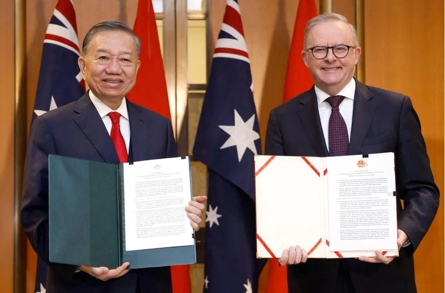 Tổng Bí thư, Chủ tịch nước Tô Lâm hội đàm với Thủ tướng Australia Anthony Albanese