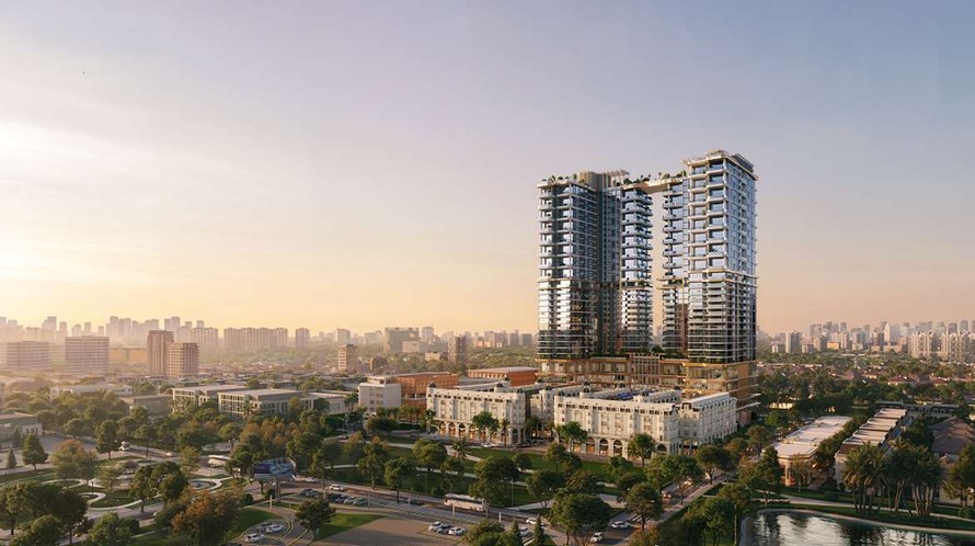 Một khu căn hộ mới tại phía Nam Hà Nội được phát triển theo hướng tích hợp các giá trị an cư bền vững. Ảnh: Tân Á Đại Thành