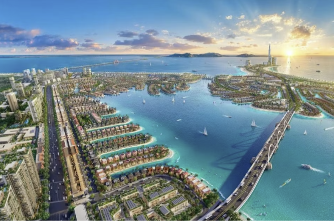 Biệt thự với tầm nhìn trực diện biển hồ 800 ha và biển Đông tại Vinhomes Green Paradise
