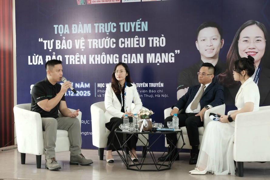 Nhiều hình thức và cách thức lừa đảo trên không gian mạng được làm rõ thông qua trao đổi. (Ảnh:BTC)