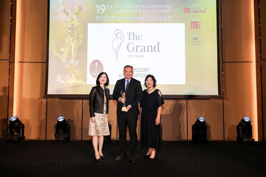 The Grand Ho Tram tự hào tiếp tục giữ vững danh hiệu Best Resort (International) lần thứ hai tại TTG China Travel Awards 2026.