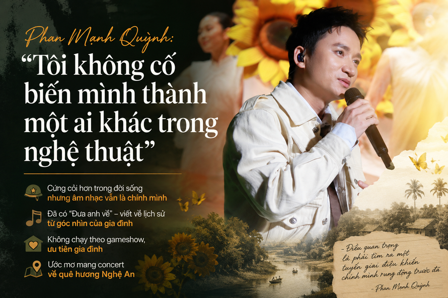Phan Mạnh Quỳnh: “Tôi không cố biến mình thành một ai khác trong nghệ thuật”