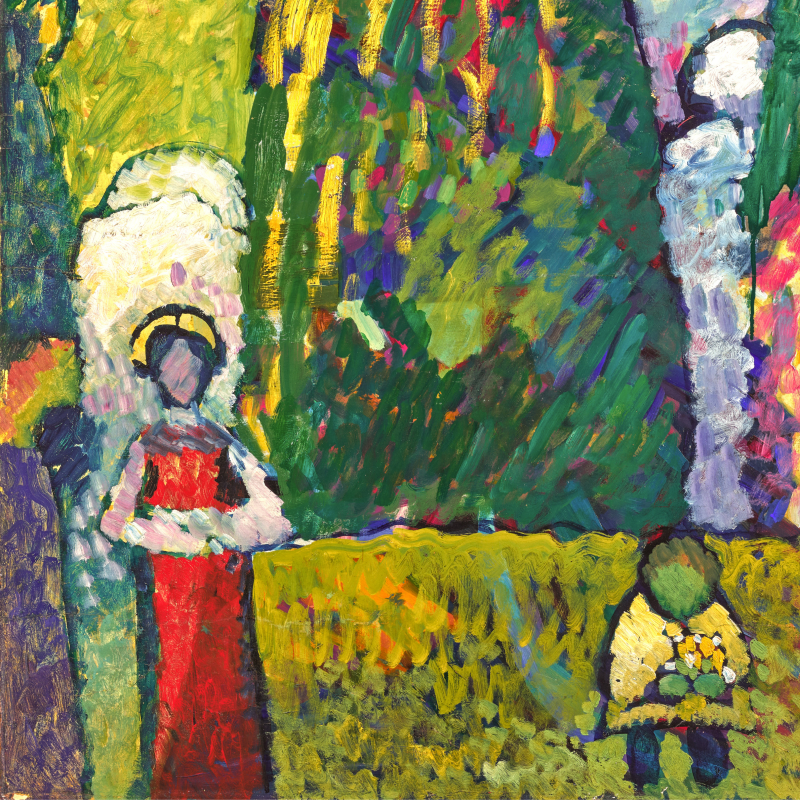 Wassily Kandinsky, Mảnh ghép của "Ngẫu hứng II (Hành khúc tang lễ)" (chi tiết từ tác phẩm "Ngẫu hứng II (Hành khúc tang lễ)"), 1909 - ước tính 4,000,000 - 6,000,000 bảng Anh.