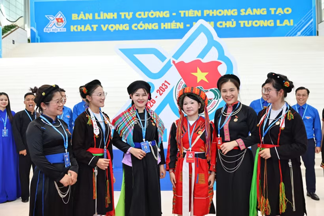 Các đại biểu tham dự Đại hội đại biểu toàn quốc Đoàn Thanh niên Cộng sản Hồ Chí Minh lần thứ XIII. (Ảnh: Vietnam+)