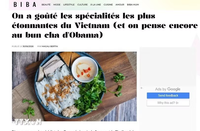 Tạp chí dành cho phụ nữ Biba Magazine của Pháp. (Ảnh: TTXVN phát)