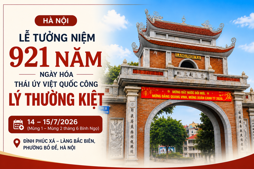 Hà Nội tổ chức lễ tưởng niệm 921 năm ngày hóa Thái úy Việt Quốc Công Lý Thường Kiệt