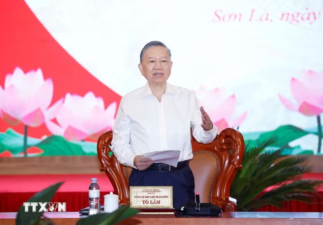 Tổng Bí thư, Chủ tịch nước Tô Lâm phát biểu chỉ đạo. (Ảnh: Thống Nhất/TTXVN)