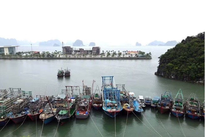 Khu vực cảng Ao Tiên, Đặc khu Vân Đồn, tỉnh Quảng Ninh. (Ảnh: TTXVN phát)
