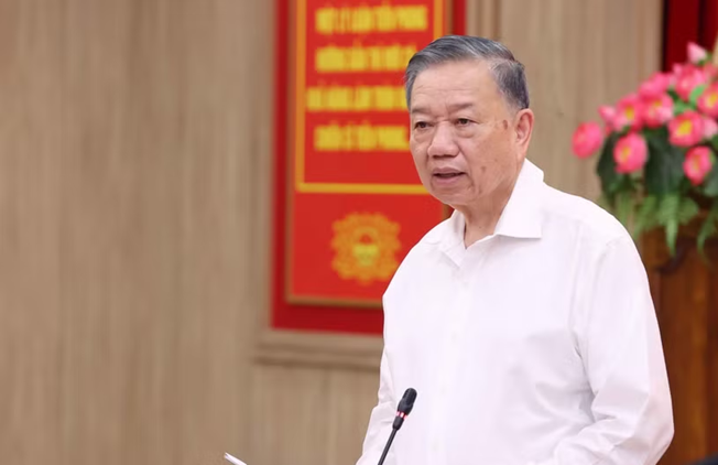 Tổng Bí thư, Chủ tịch nước Tô Lâm phát biểu chỉ đạo tại buổi làm việc với lãnh đạo chủ chốt Học viện Chính trị Quốc gia Hồ Chí Minh. (Ảnh: Văn Điệp/TTXVN)