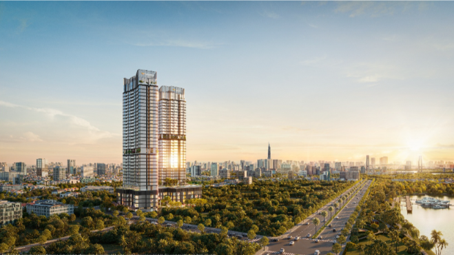 Vlasta Premier - Phú Thuận toạ lạc trên trục đại lộ ven sông Đào Trí