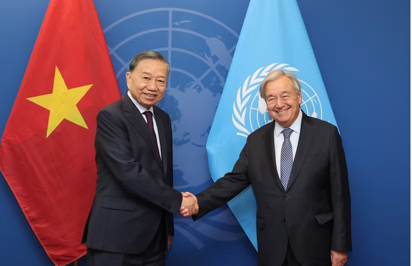 Tổng Bí thư, Chủ tịch nước Tô Lâm gặp Tổng Thư ký Liên hợp quốc António Guterres.