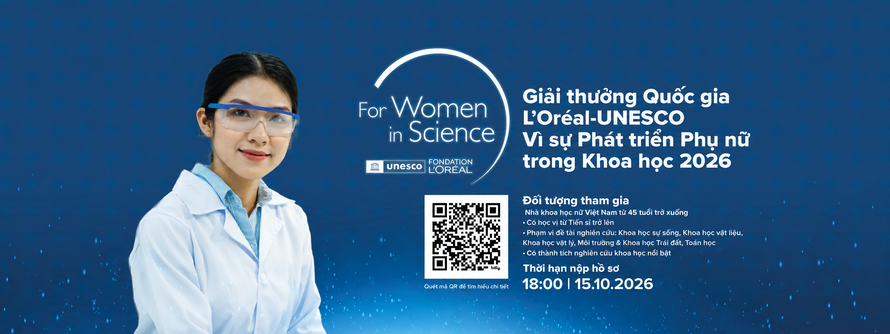 Học bổng Quốc gia L’Oréal – UNESCO Vì sự Phát triển Phụ nữ trong Khoa học năm 2026