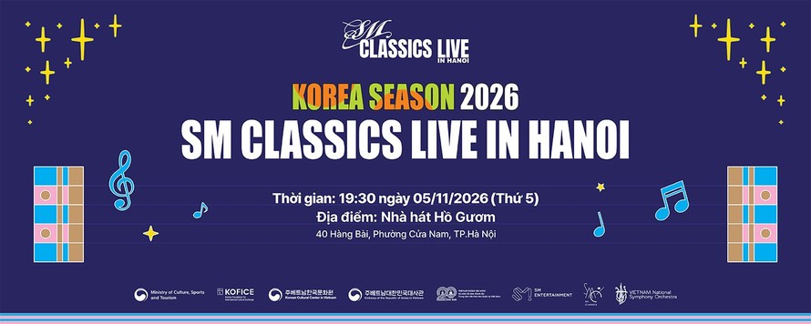 Korea Season 2026 tổ chức chương trình hoà nhạc cổ điển tại Hà Nội 