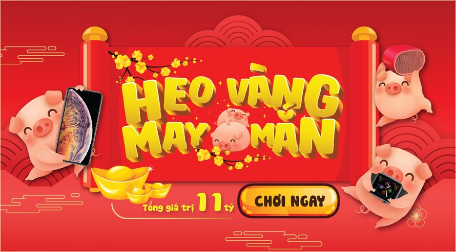 Cùng Viettel săn heo vàng may mắn trúng iPhone XS Max