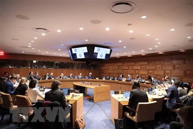 Quang cảnh hội thảo '40 năm thông qua UNCLOS-Những thành tựu và thách thức đặt ra.' (Ảnh: TTXVN phát)