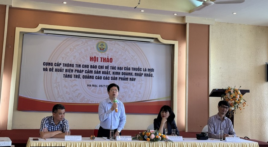 Hội thảo cung cấp thông tin cho báo chí về tác hại của thuốc lá mới và đề xuất biện pháp cấm sản xuất, kinh doanh, nhập khẩu, tàng trữ, quảng cáo các sản phẩm này do Bộ Y tế tổ chức.