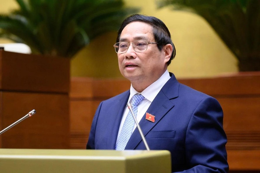 Thủ tướng Phạm Minh Chính chủ trì Phiên họp Chính phủ thường kỳ tháng 4 năm 2025. 