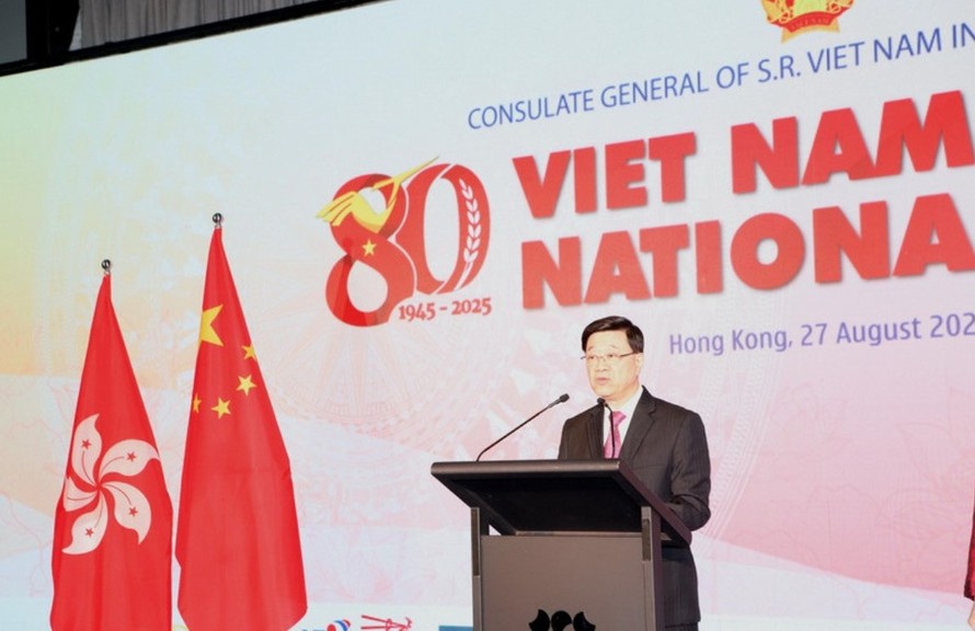 Ông Lý Gia Siêu phát biểu chúc mừng Quốc khánh Việt Nam. Ảnh: Xuân Vịnh