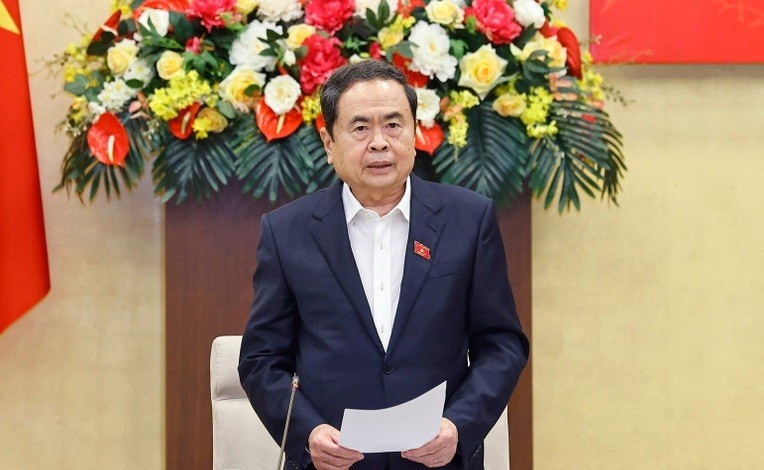 Chủ tịch Quốc hội Trần Thanh Mẫn phát biểu.