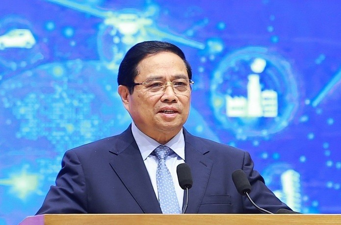 Thủ tướng Phạm Minh Chính phát biểu chỉ đạo tại Diễn đàn Quốc gia phát triển kinh tế số và xã hội số lần thứ 3.