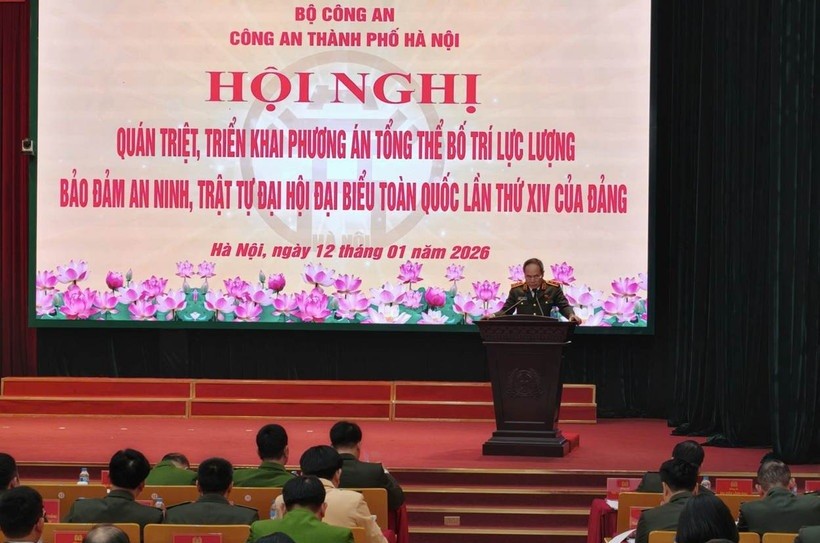 Quang cảnh hội nghị. (Nguồn: Công an thành phố Hà Nội)