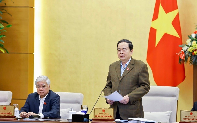 Chủ tịch Quốc hội Trần Thanh Mẫn phát biểu khai mạc phiên họp.