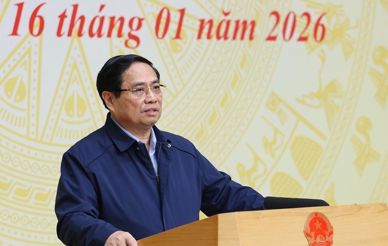 Thủ tướng Phạm Minh Chính phát biểu chỉ đạo Hội nghị tổng kết “Chiến dịch Quang Trung” xây dựng lại nhà cho các gia đình bị thiệt hại do bão lũ tại miền Trung.