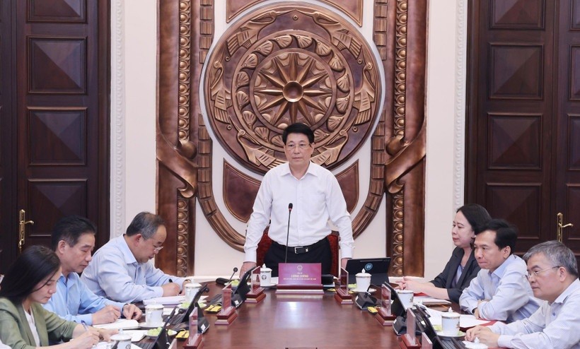 Chủ tịch nước Lương Cường phát biểu chỉ đạo.