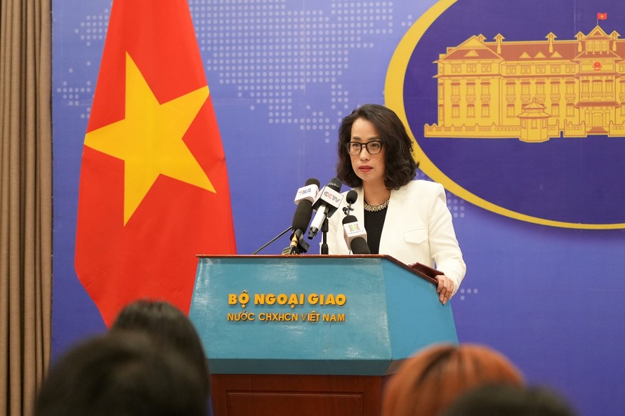 Người phát ngôn Bộ Ngoại giao Phạm Thu Hằng.