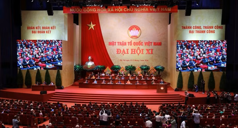 Toàn cảnh Phiên bế mạc Đại hội XI Mặt trận Tổ quốc Việt Nam.