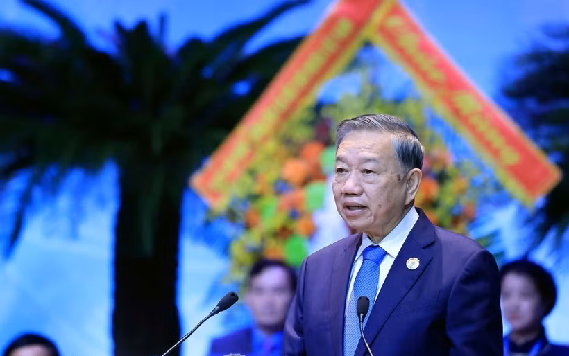 Tổng Bí thư, Chủ tịch nước Tô Lâm phát biểu chỉ đạo Đại hội XIV Công đoàn Việt Nam. 