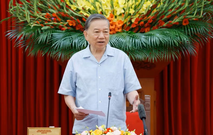 Tổng Bí thư, Chủ tịch nước Tô Lâm phát biểu chỉ đạo.