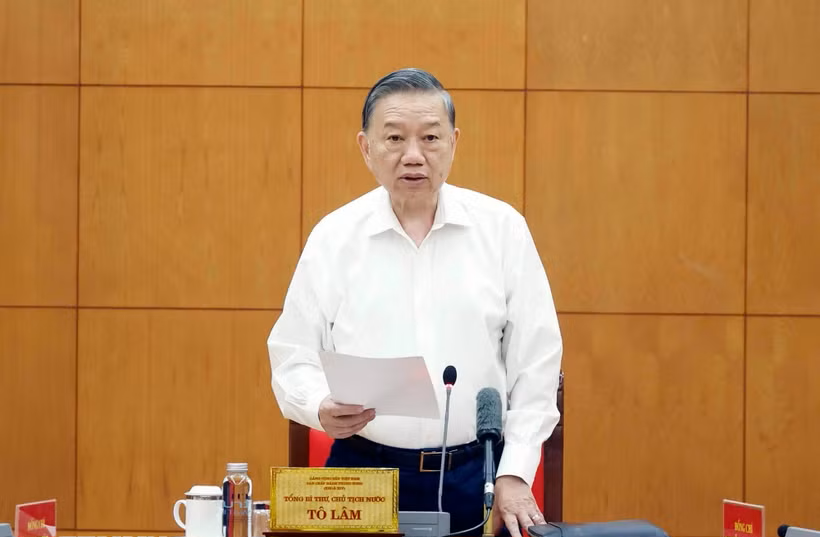Tổng Bí thư, Chủ tịch nước Tô Lâm phát biểu.