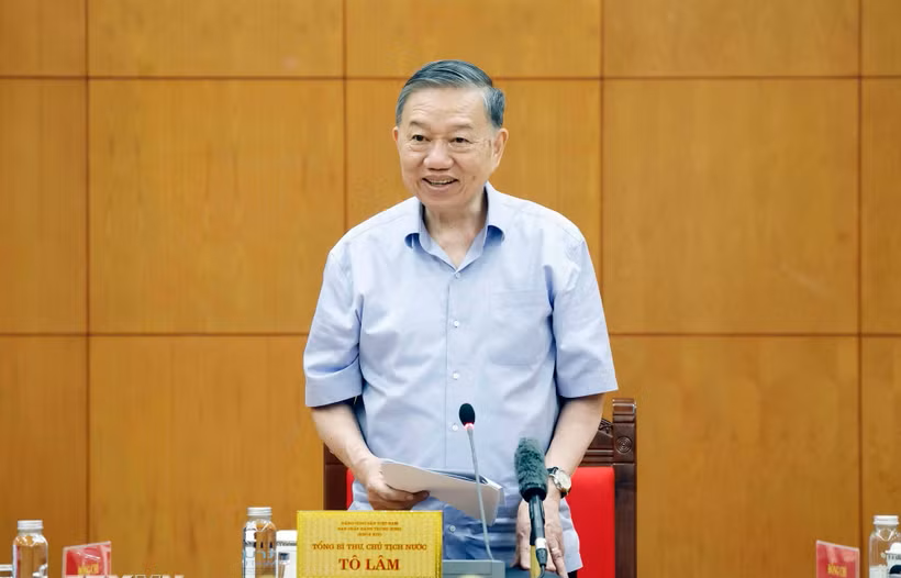Tổng Bí thư, Chủ tịch nước Tô Lâm phát biểu chỉ đạo.