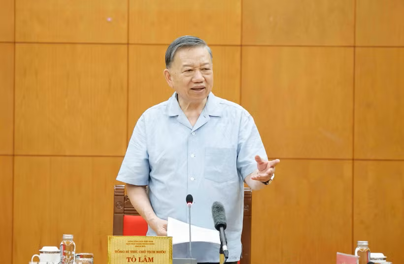 Tổng Bí thư, Chủ tịch nước Tô Lâm phát biểu chỉ đạo.