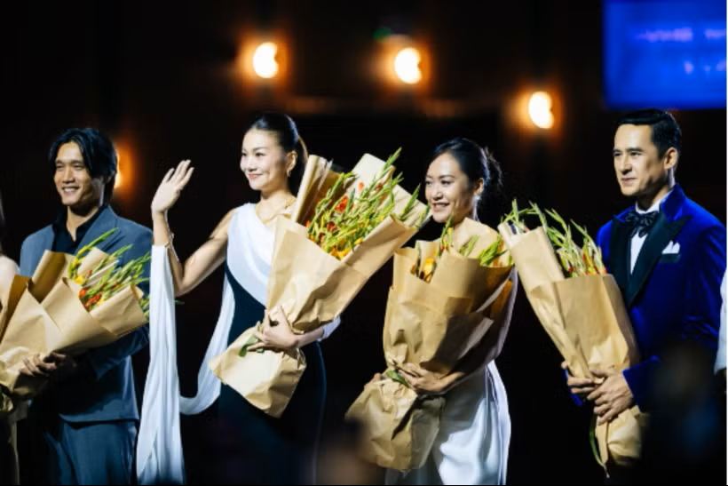 4 diễn viên chính của phim “Mesdames Thanh Sắc”. (Ảnh: Báo Thể thao&Văn hóa)