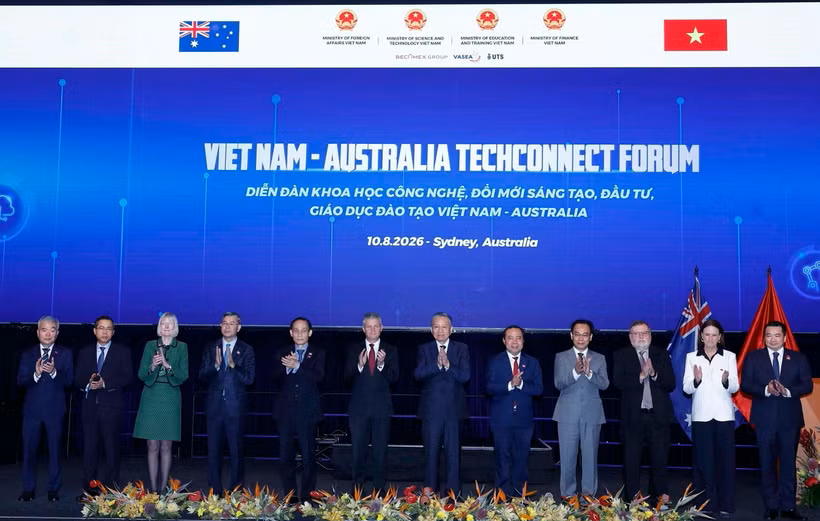 Tổng Bí thư, Chủ tịch nước Tô Lâm và các đại biểu dự Diễn đàn khoa học công nghệ, đổi mới sáng tạo, đầu tư, giáo dục đào tạo Việt Nam-Australia.