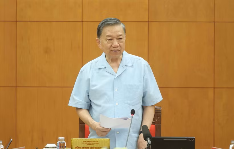 Tổng Bí thư, Chủ tịch nước Tô Lâm phát biểu chỉ đạo.