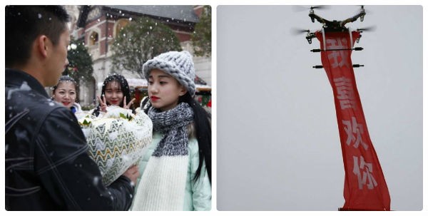 Nam sinh"chơi trội"tỏ tình bằng trực thăng khiến cư dân mạng xôn xao