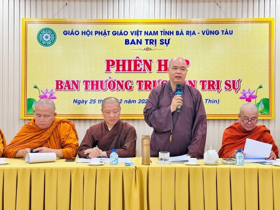 BR-VT: Ban Thường trực Ban Trị sự GHPGVN tỉnh triển khai hoạt động Phật sự cuối năm