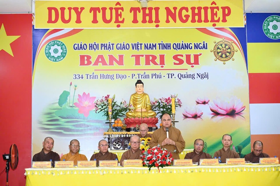 Ban Trị sự GHPGVN tỉnh Quảng Ngãi long trọng tổ chức hội nghị Ban thường trực lần thứ 1