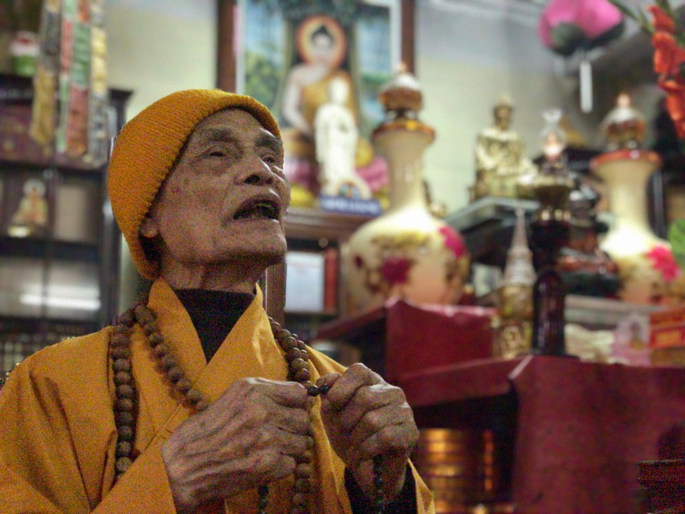 Đức Đệ tam Pháp chủ, Đại lão hoà thượng Thích Phổ Tuệ trong một lần giảng pháp tháng 2/2018. Ảnh: Hữu Quang