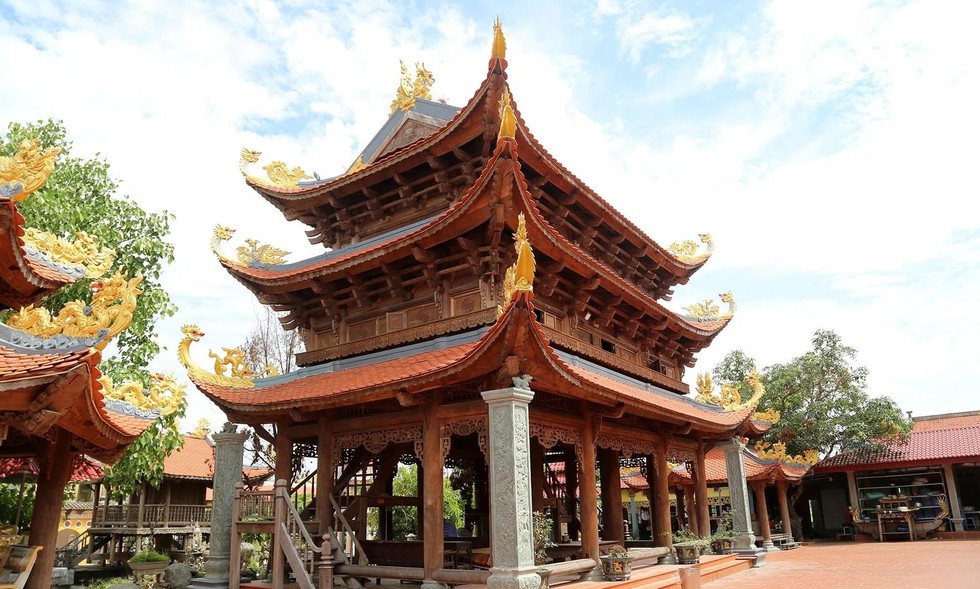 Khung cảnh chùa Giữa Đồng sau khi được tu bổ.