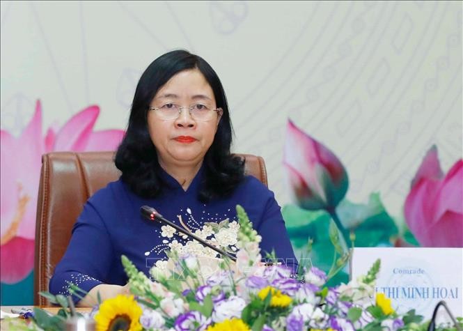 Đồng chí Bùi Thị Minh Hoài, Ủy viên Bộ Chính trị, Bí thư Trung ương Đảng, Chủ tịch Ủy ban Trung ương MTTQ Việt Nam. Ảnh: TTXVN
